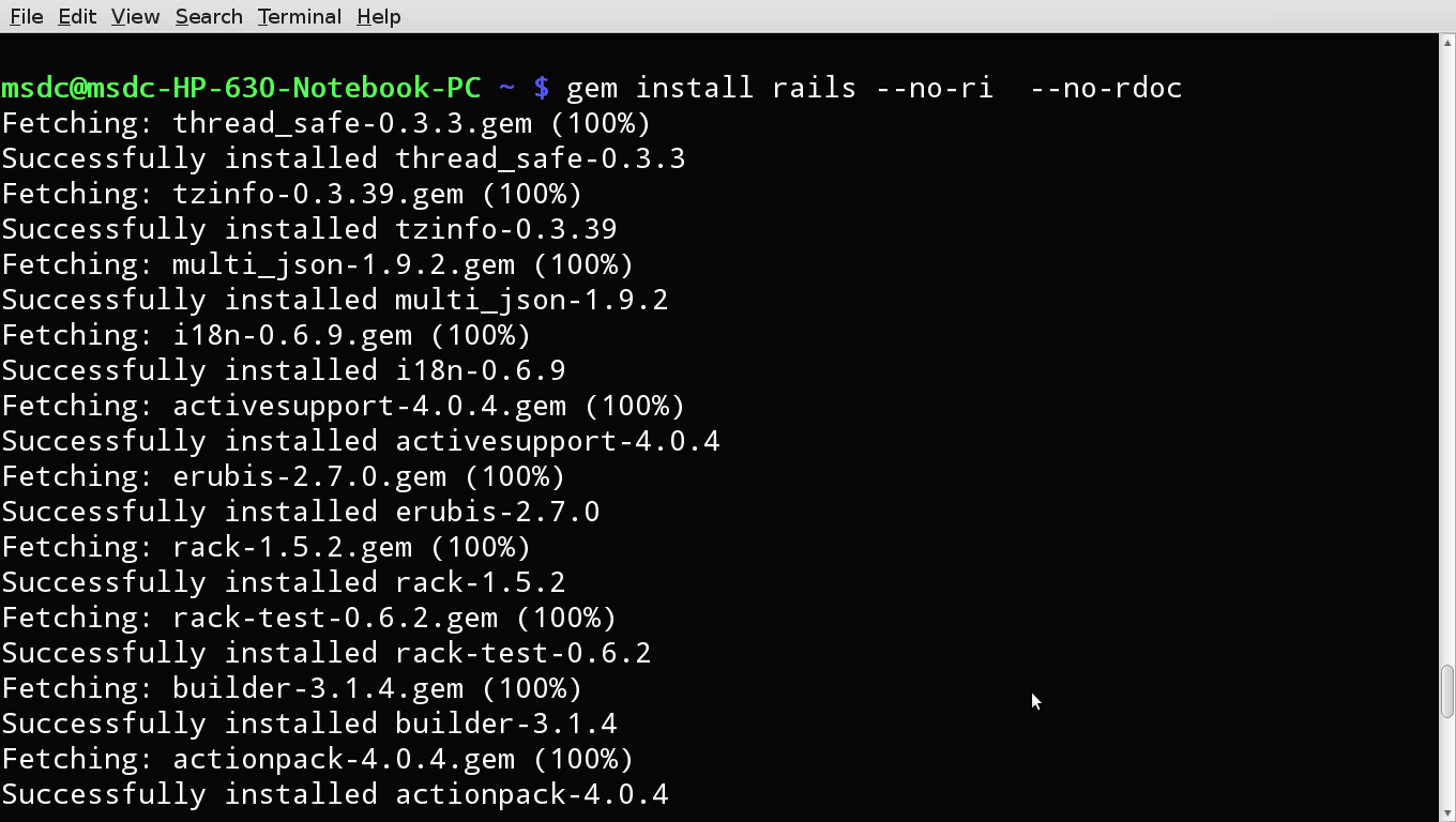 how to install ruby and rails on linux step 3
